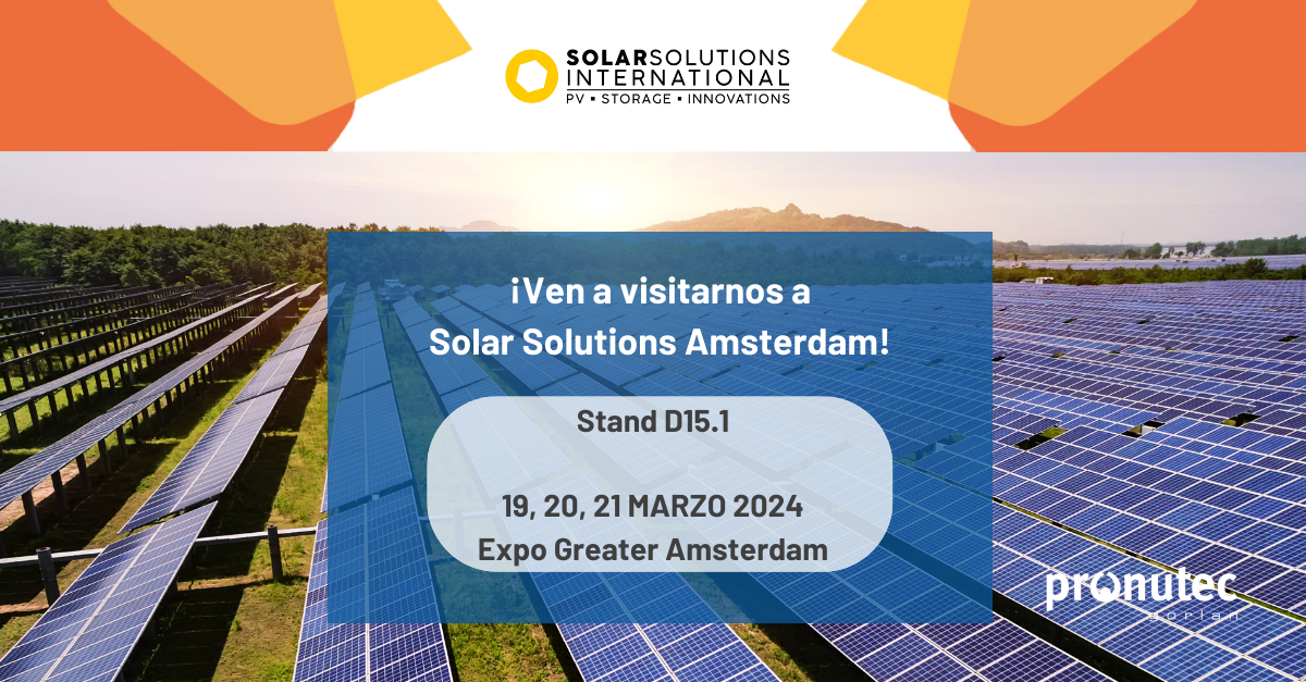 Participamos en Solar Solutions Amsterdam del 19 al 21 de marzo