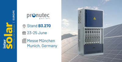 Pronutec at Intersolar Europe 2026: advanced solutions for smarter low-voltage networks